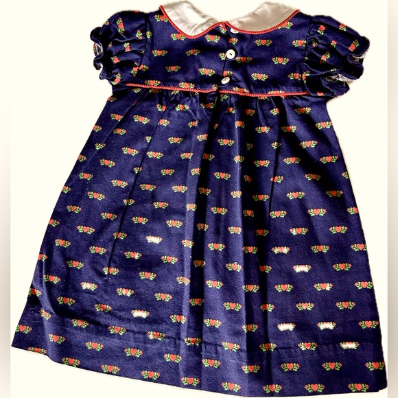 BEAUFORT BONNETT holly day dress a kind heart navy red hearts white collar S:4T - Picture 2 of 6